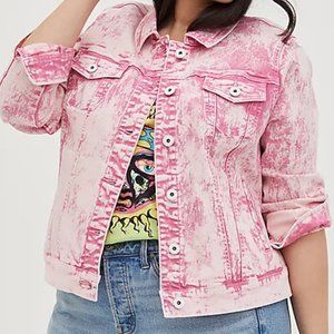 Denim Pink Wash Trucker Jacket